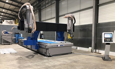 Machine CNC de découpe et fraisage, usinage double-têtes indépendantes